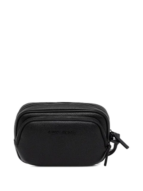 Armani Exchange logo-plaque wash bag