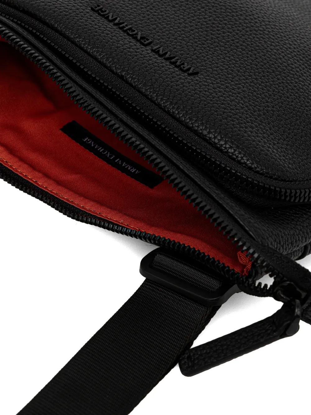 zip textured belt bag