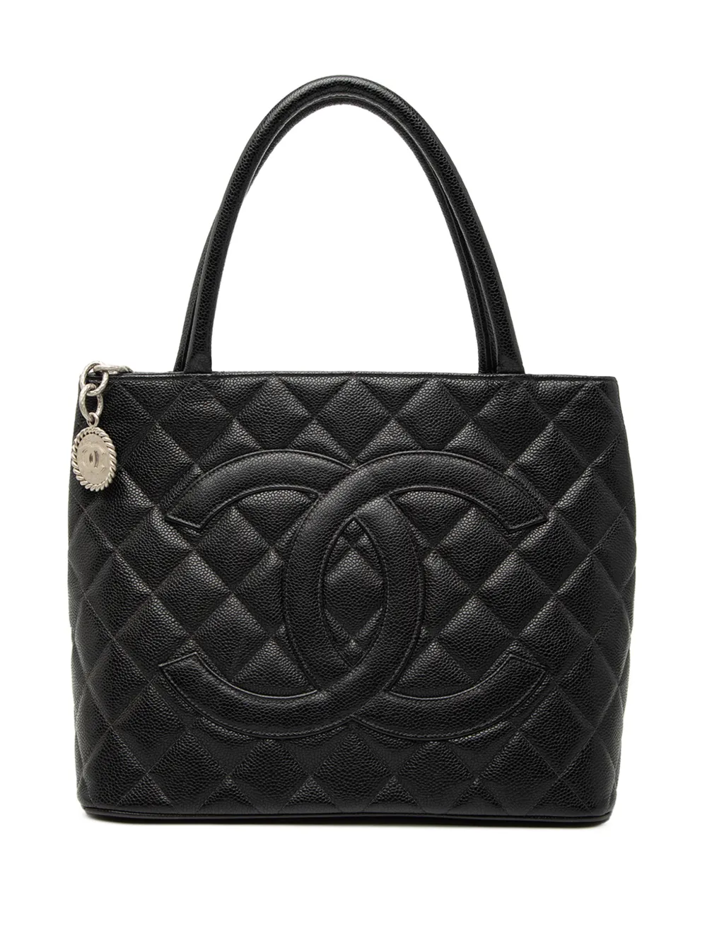 CHANEL Pre-Owned Borsa tote Medallion in pelle Caviar 2004-2005 - Nero