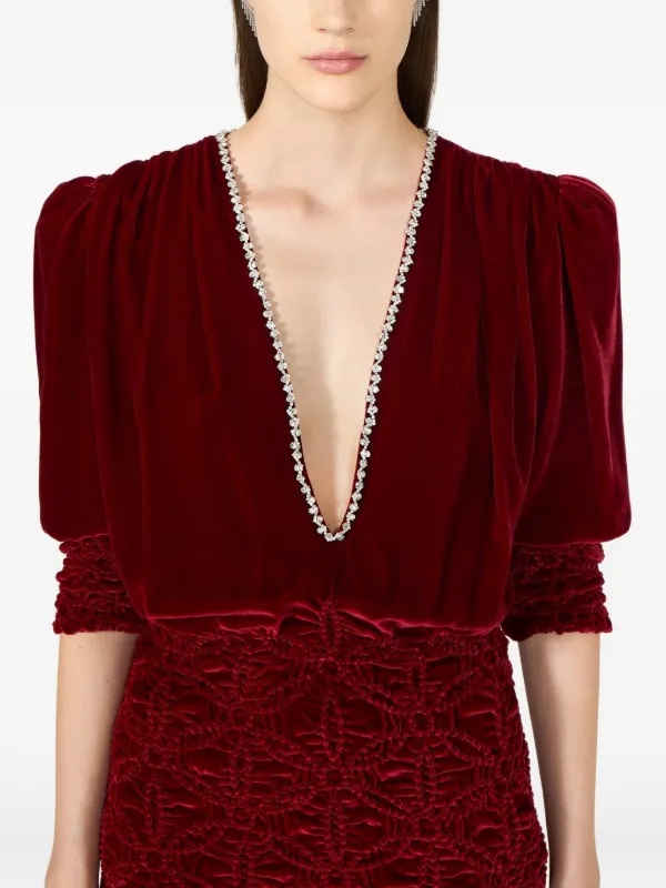 costarellos red dress COSTARELLOS Geometrical Guipure Lace Illusion Dress, Size 38, Red EUC