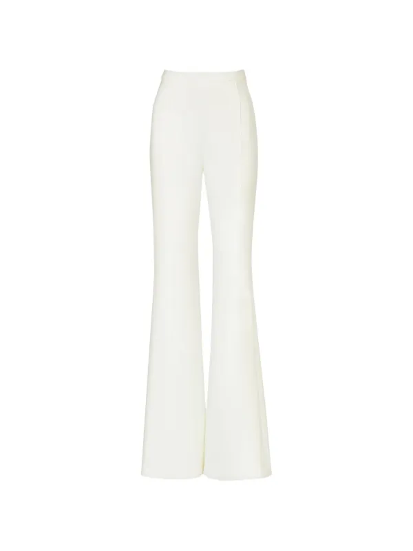 Costarellos Maree Crepe Tailored Trousers in White