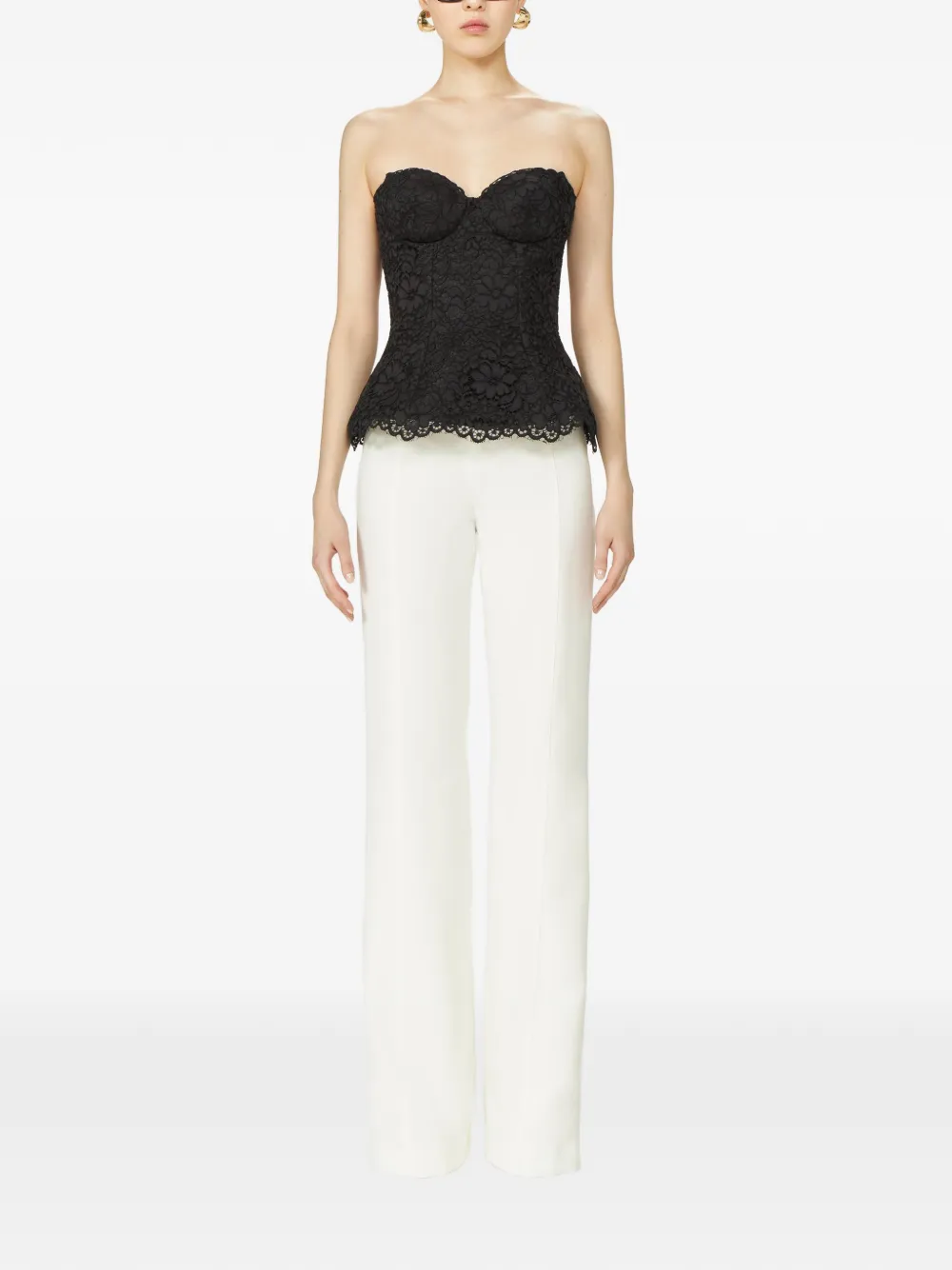 Costarellos Maree crêpe pantalon Wit