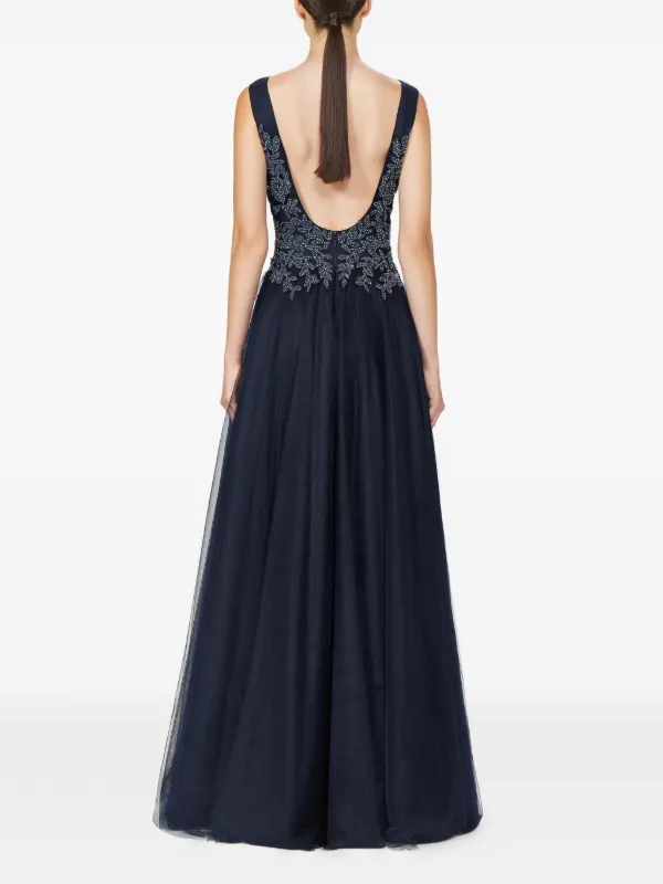 white blue maxi dress Sail to Sable Flutter Sleeve Eyelet Midi Dress