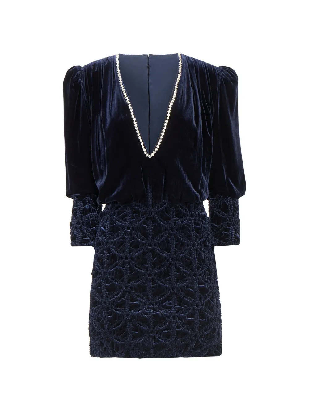 Costarellos Abito Astara corto con decorazione - Blu