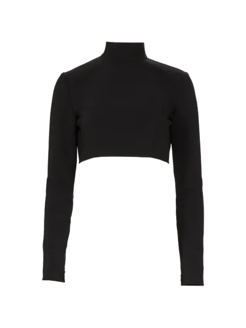 Costarellos Blusa crop Nelle a collo alto