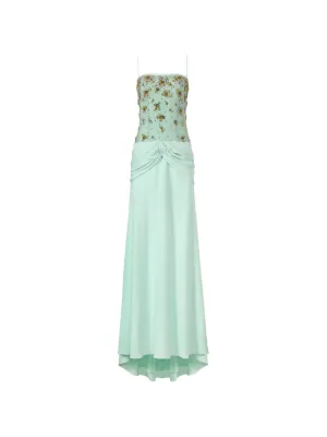 formal high low dresses for women Sexy A-Line Light Blue Two Piece High Low Beading Prom Formal Dress US10 / Custom Color main image 1