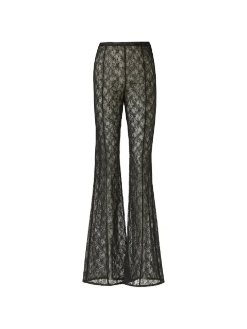 Costarellos Lannie corded-lace flared-leg trousers