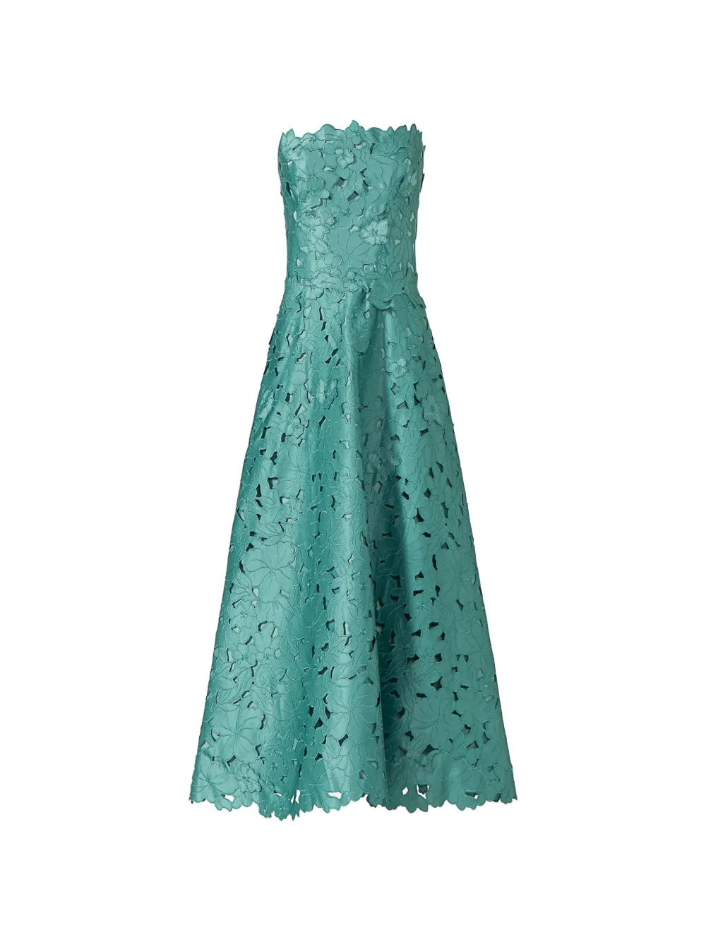 Costarellos Abito lungo Vella svasato a fiori - Verde