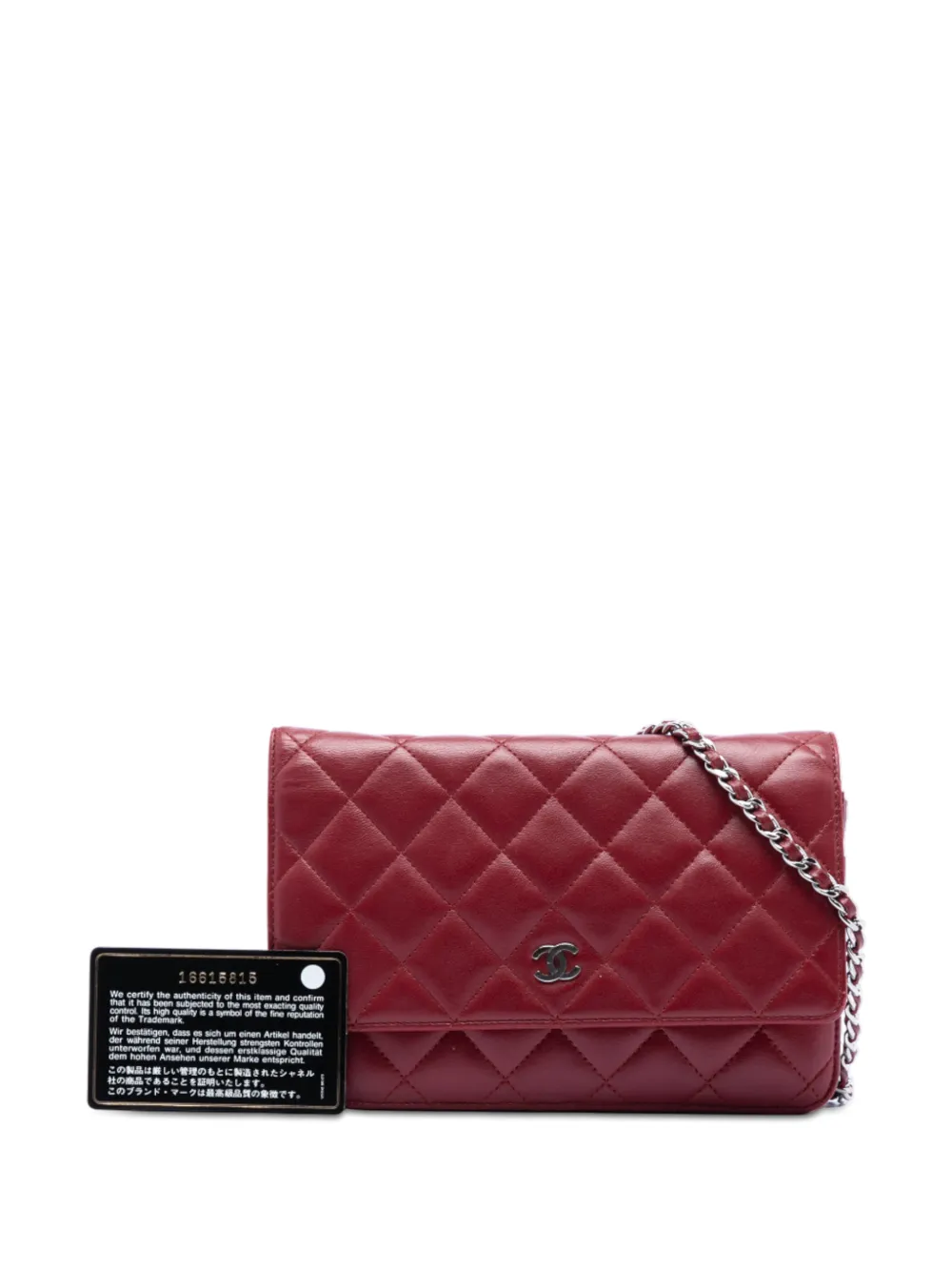 2012 Cc Quilted Lambskin Wallet On Chain Crossbody Bag