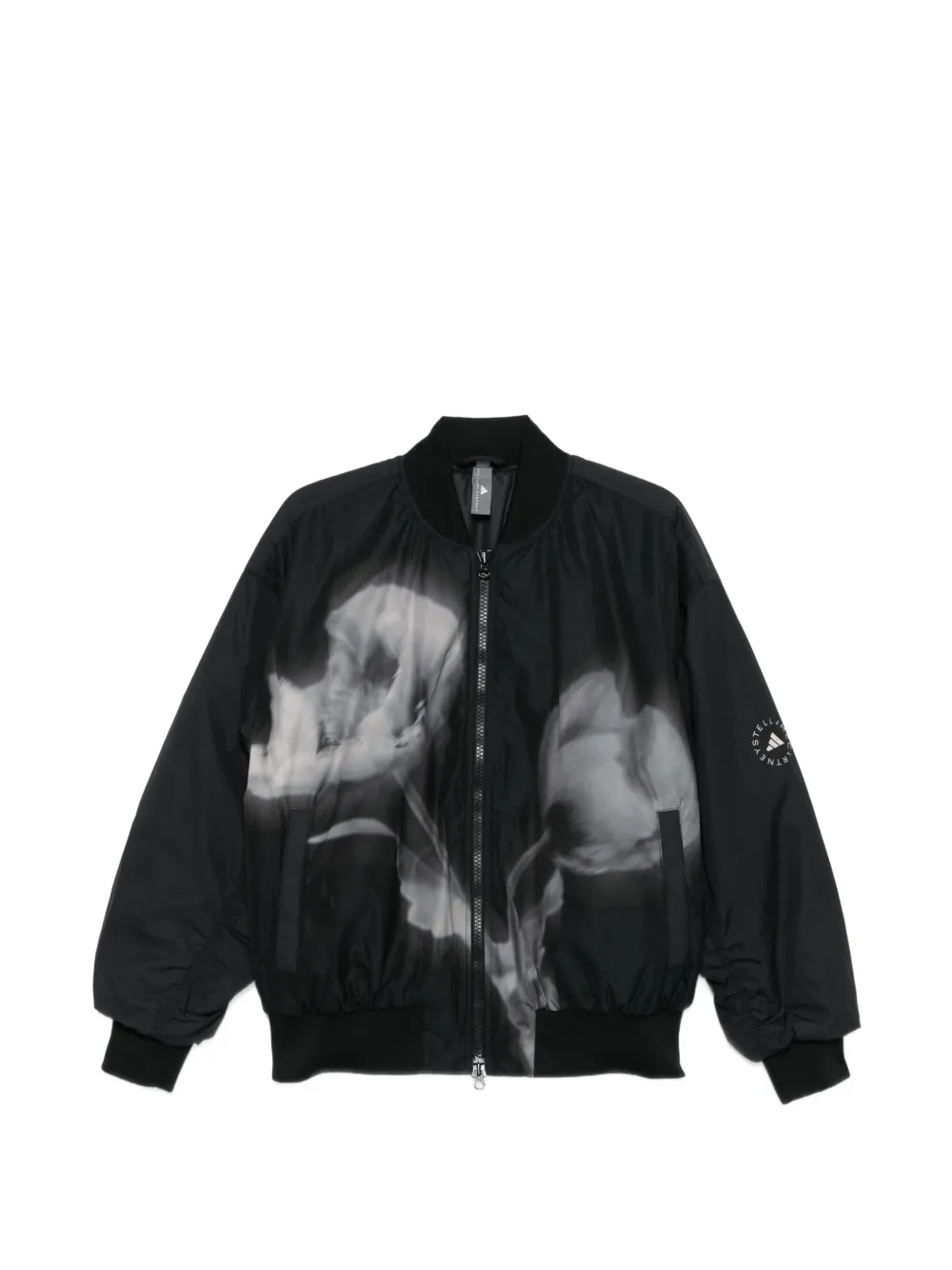 adidas by Stella McCartney x adidas x Stella McCartney floral print bomber jacket - Nero
