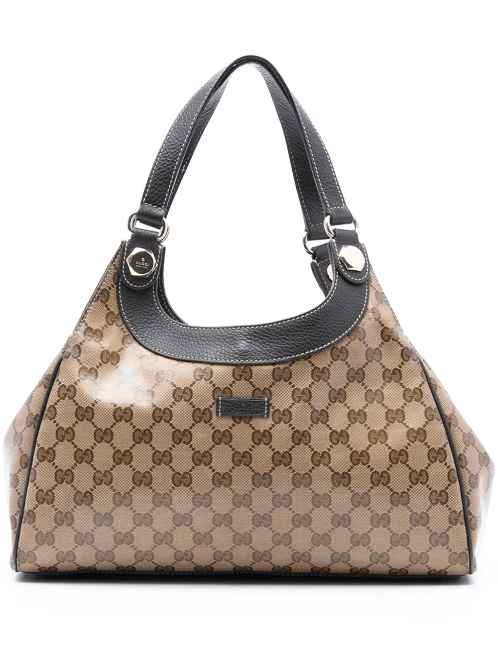 Pre-owned Gucci 2016-2026 Gg Crystal Charmy Shoulder Bag In Brown