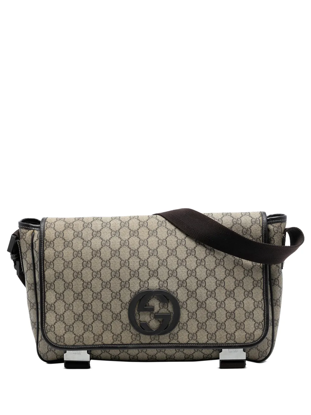 Gucci Pre-Owned 2016-2025 GG Supreme Interlocking G crossbody bag - Marrone