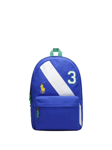 POLO RALPH LAUREN KIDS banner-striped backpack