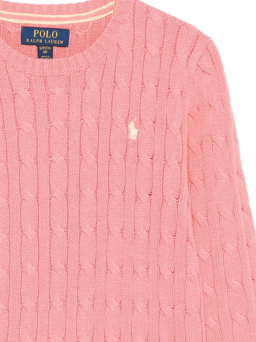 POLO RALPH LAUREN KIDS Kabelgebreide trui Roze