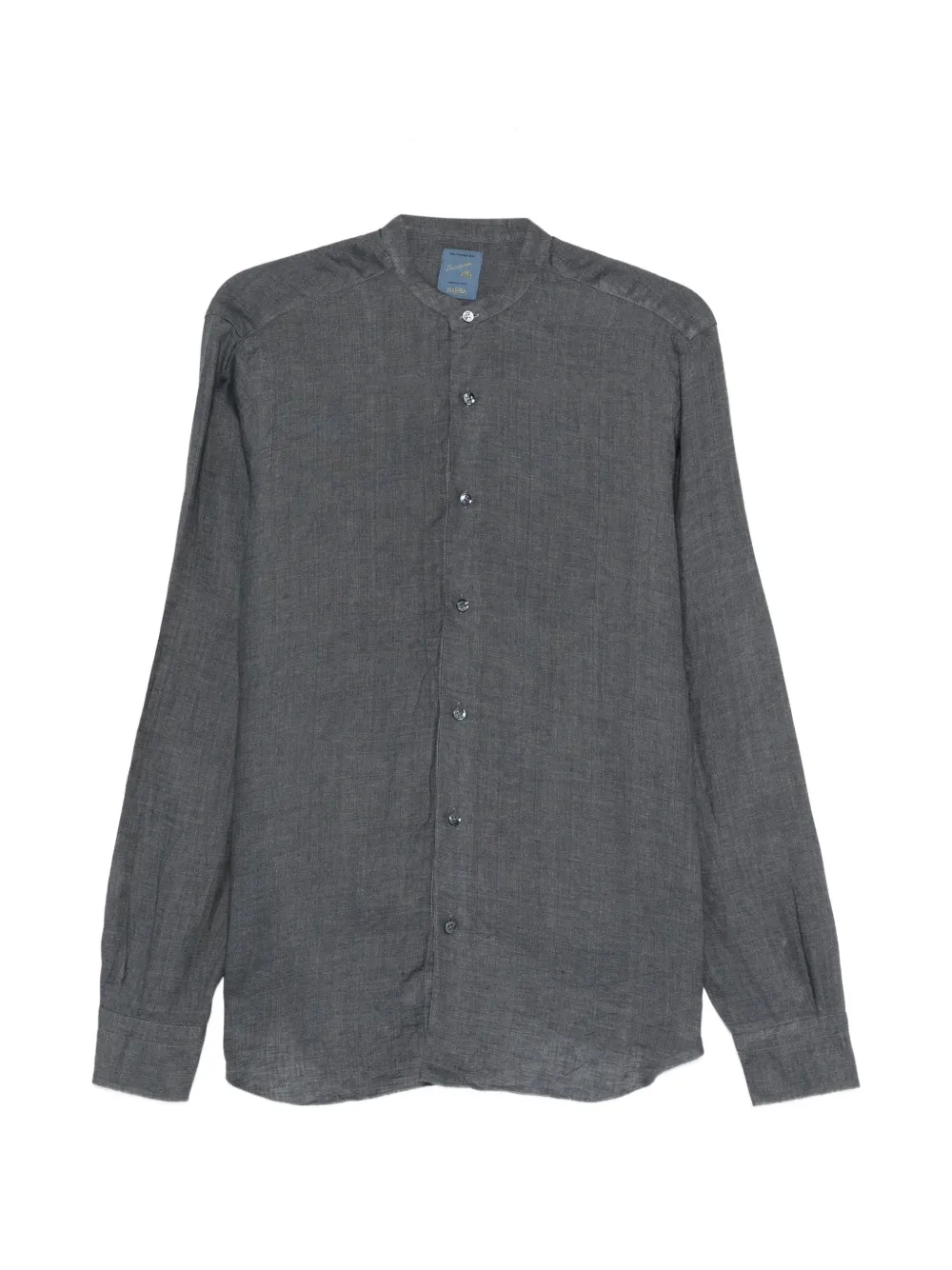 Barba grandad-collar shirt - Grigio