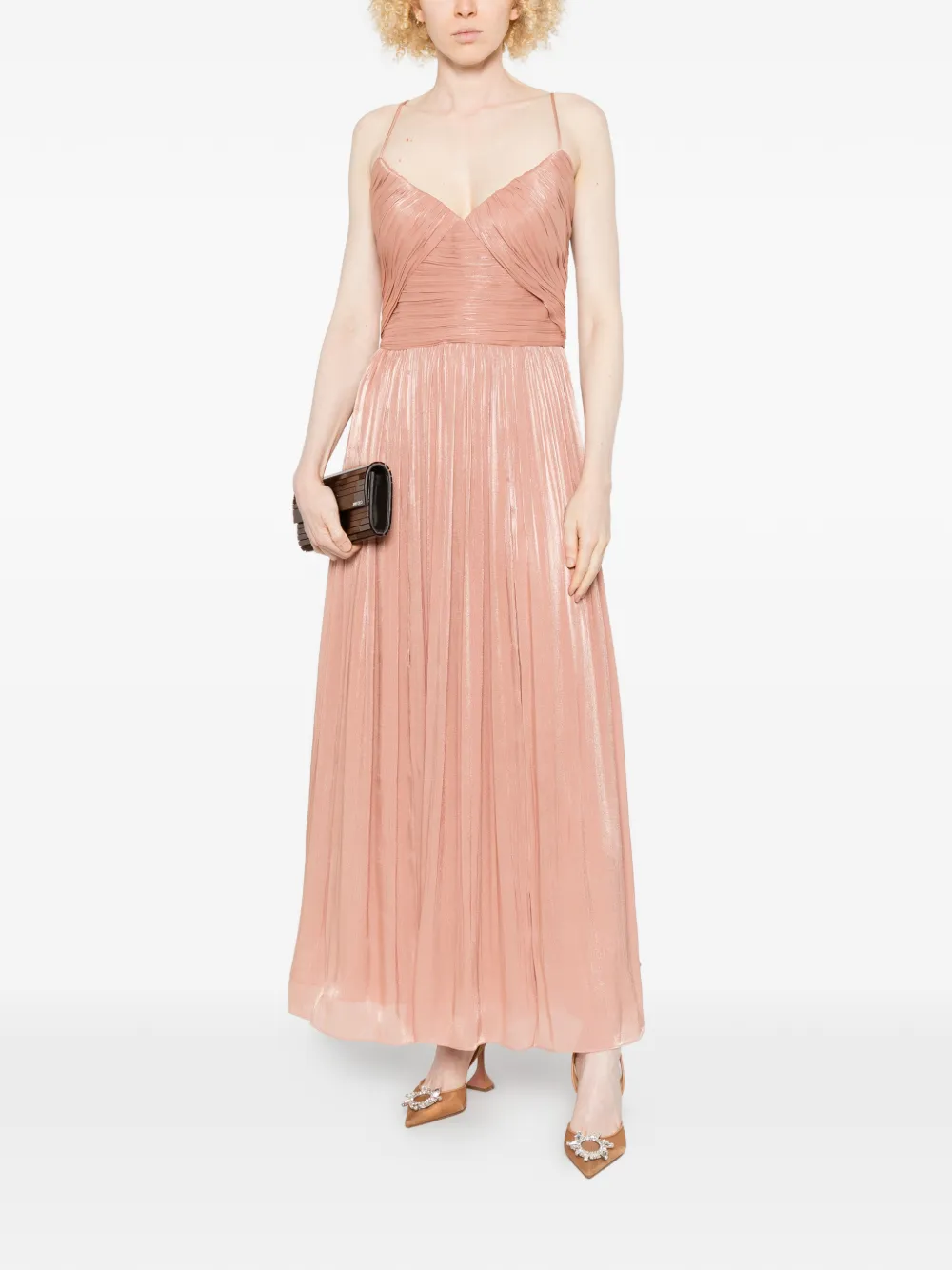Costarellos Fayla V-neck maxi dress - Rosa