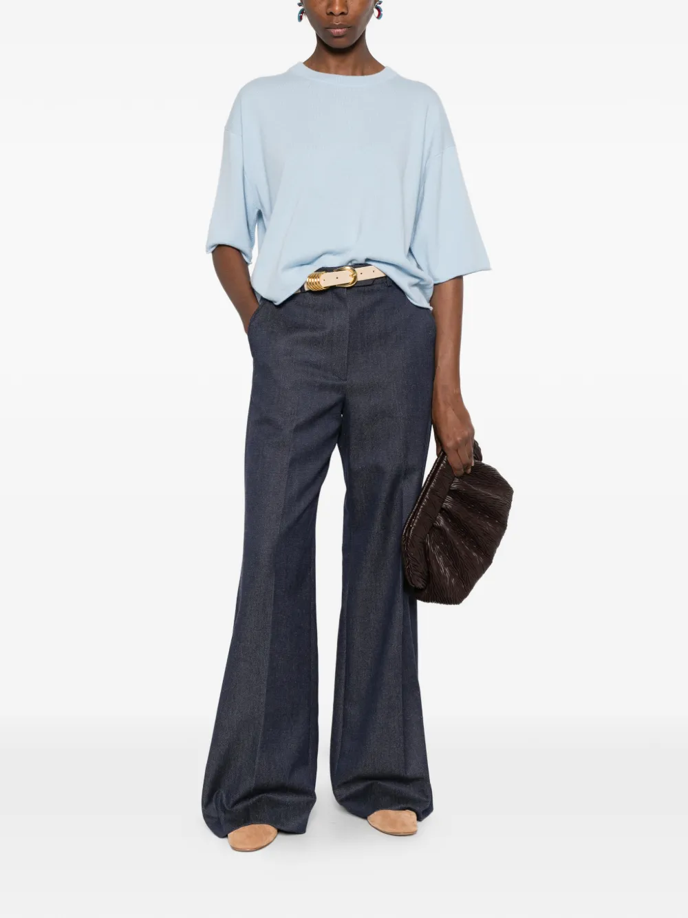  Allude Raw-cut T-shirt - Blue 