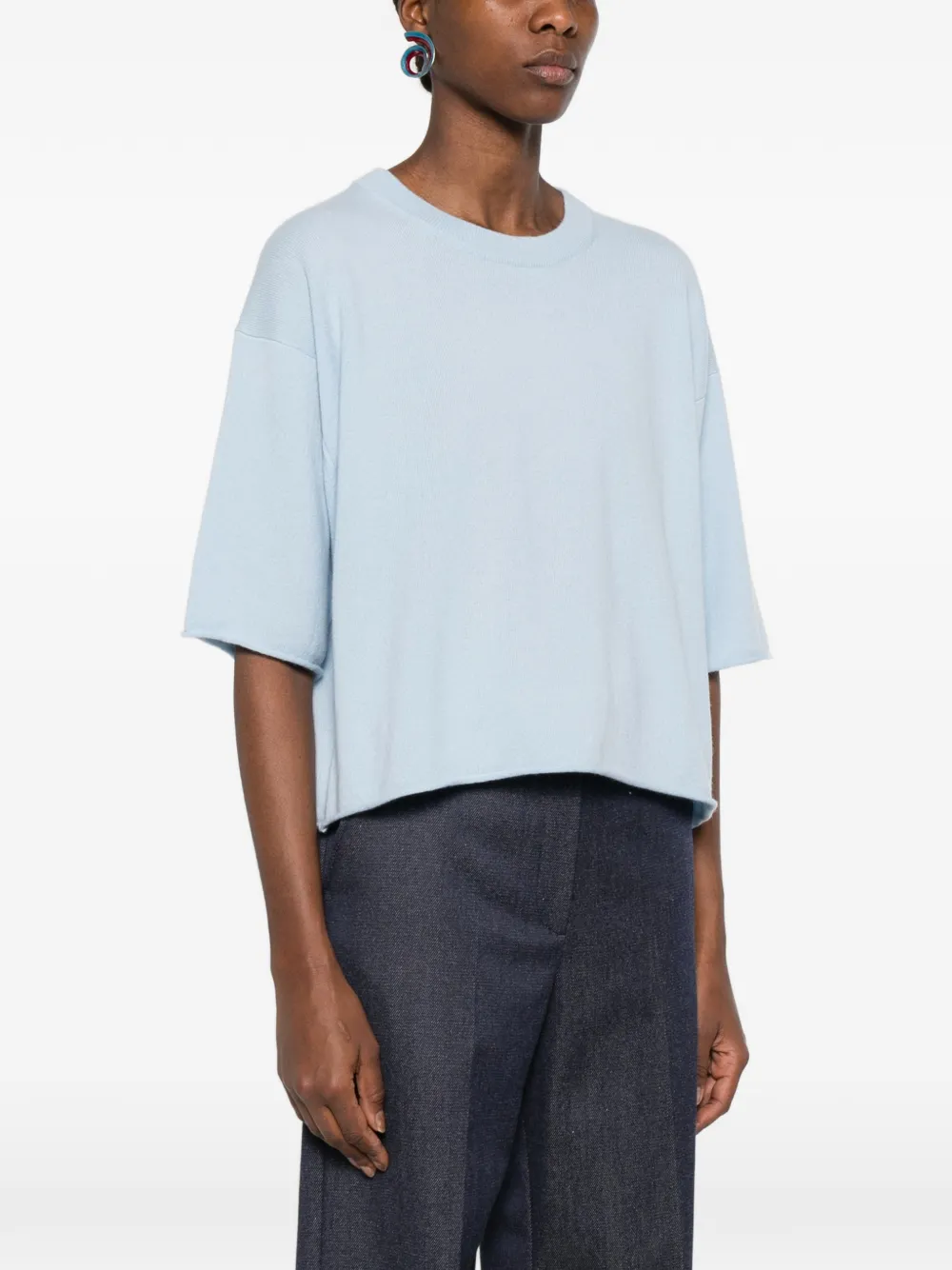  Allude Raw-cut T-shirt - Blue 