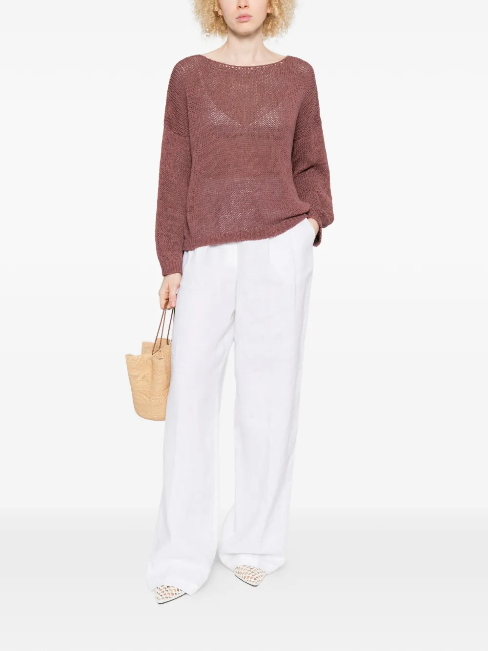  Roberto Collina Open-knit Sweater - Pink 