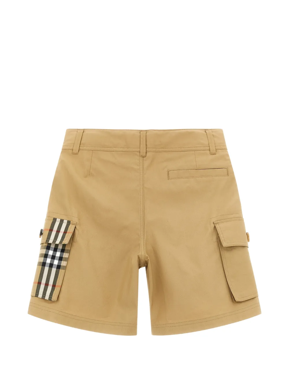  Burberry Kids Check-pocket Cargo Bermuda Shorts - Neutrals 