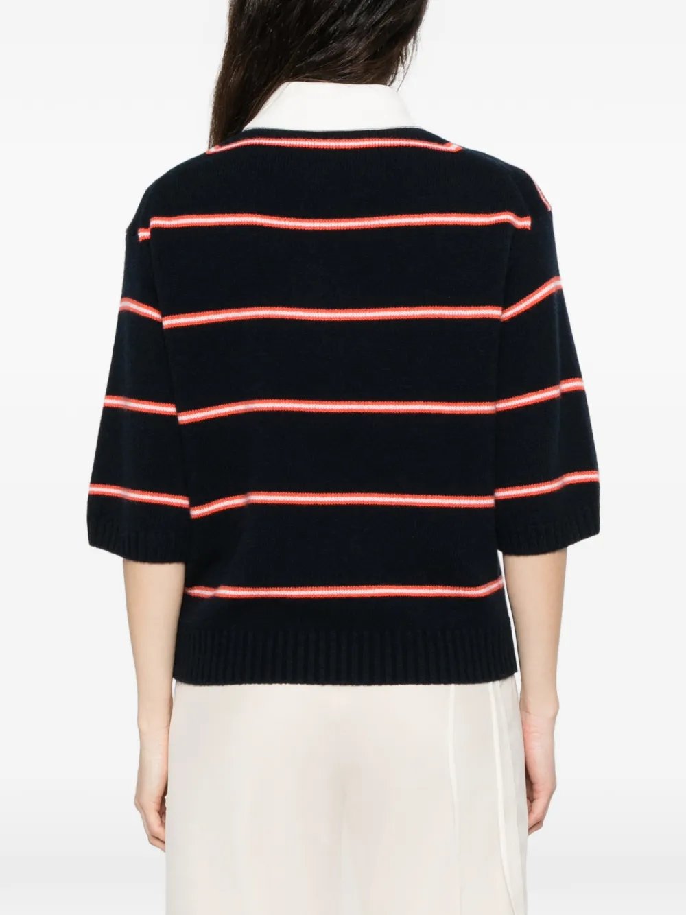 Dorothee Schumacher Gestreepte polotop met kraag Blauw