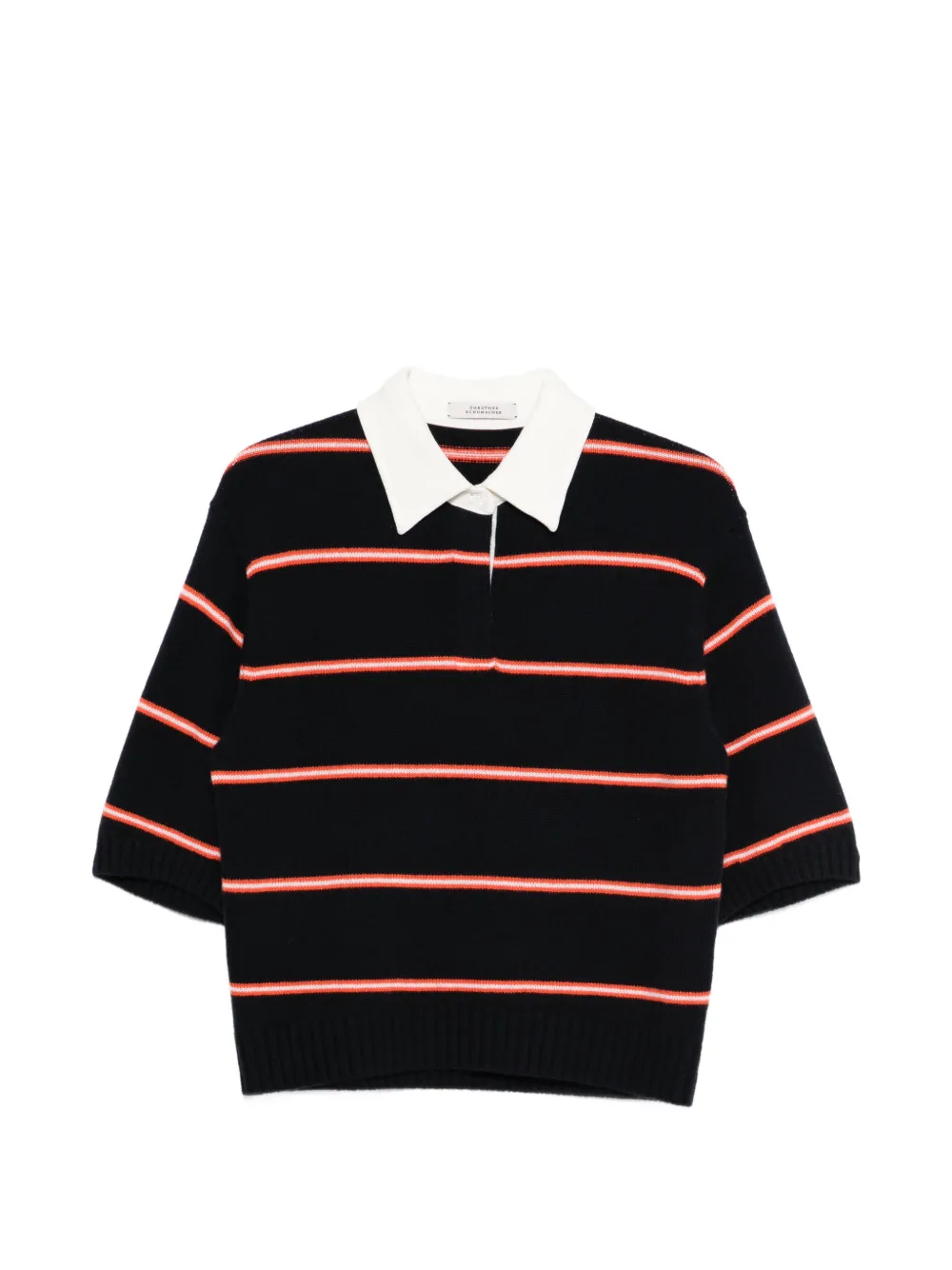 Dorothee Schumacher striped collared polo top - Blu