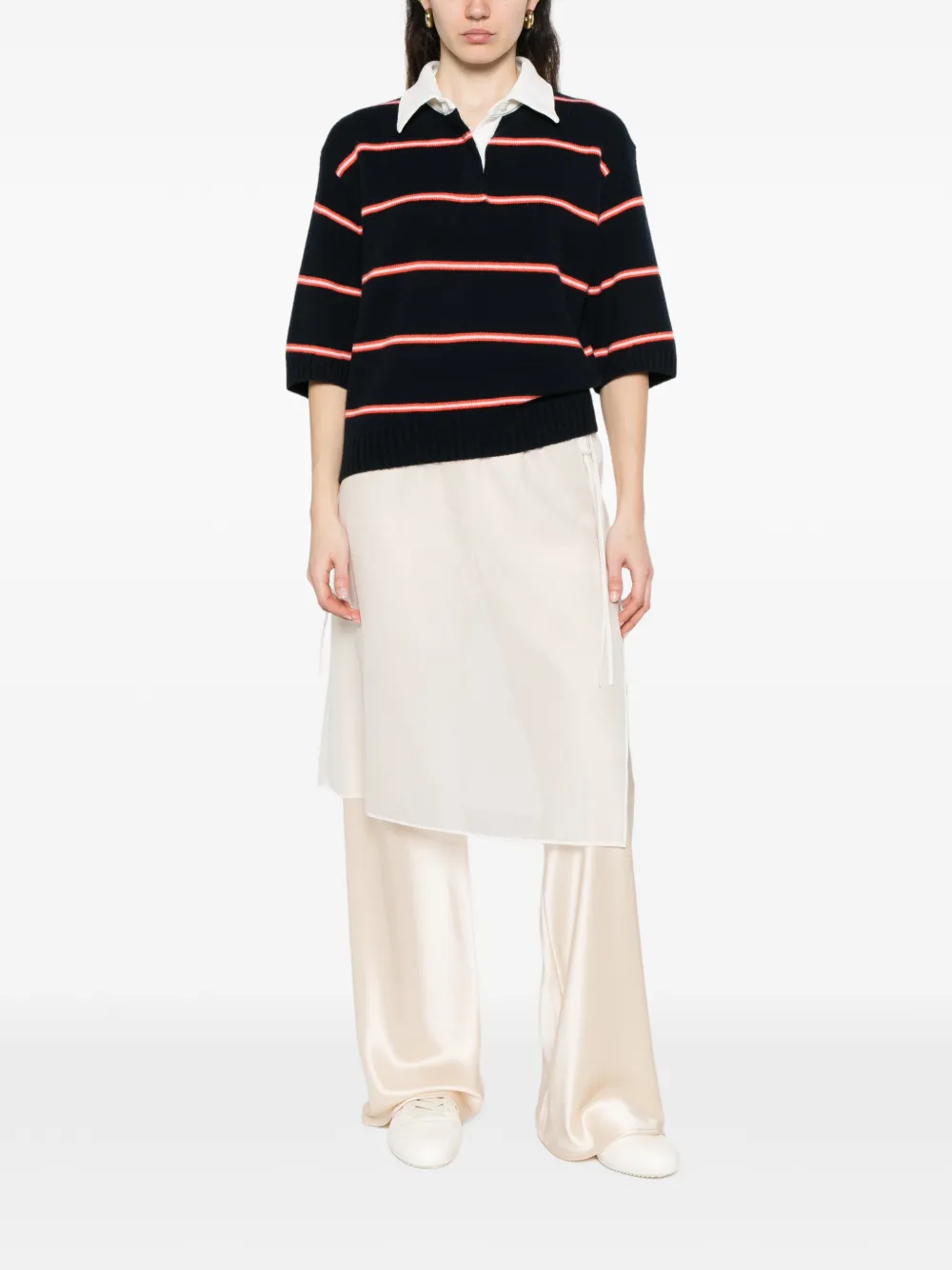  Dorothee Schumacher Polo à Col Rayé - Bleu 