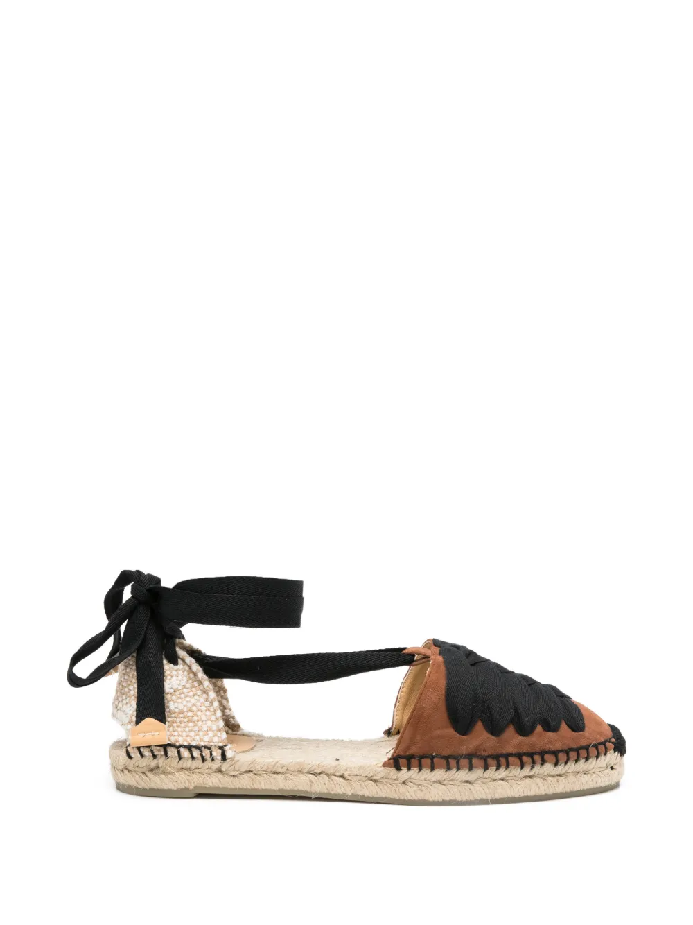 Castañer Kiva braided lace-up espadrilles - Marrone