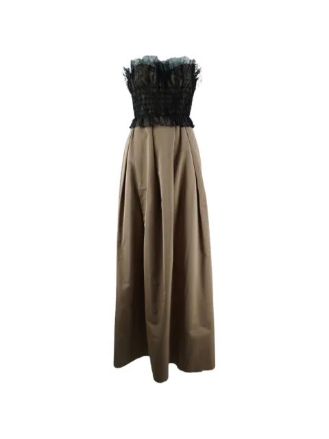 Max Mara tulle-overlay dress