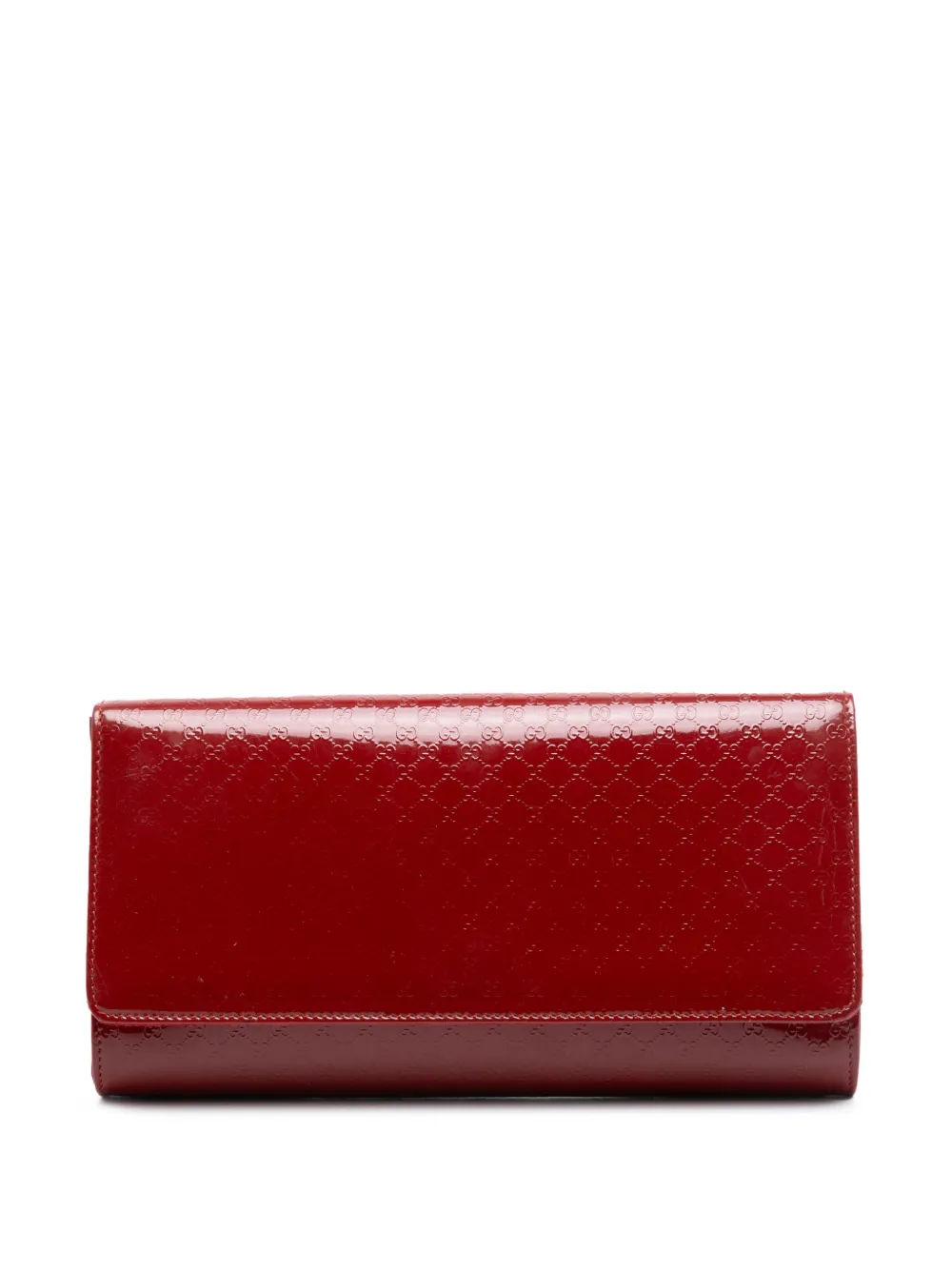 Gucci Pre-Owned 2016-2026 Microguccissima Patent Broadway clutch bag - Rosso