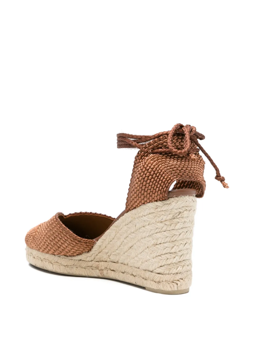 Castañer Cora espadrilles met enkelbandje en strik Bruin