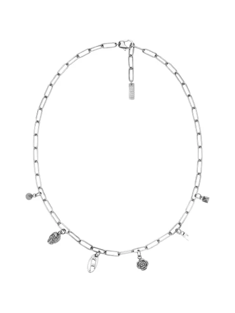 Diesel stainless steel charm necklace