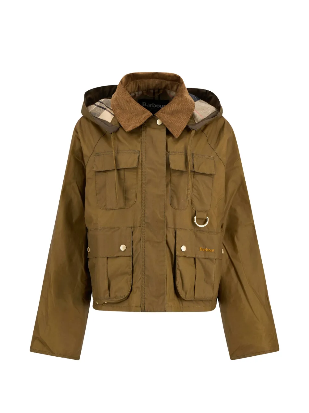 Barbour Liza corduroy-collar hooded jacket - Marrone