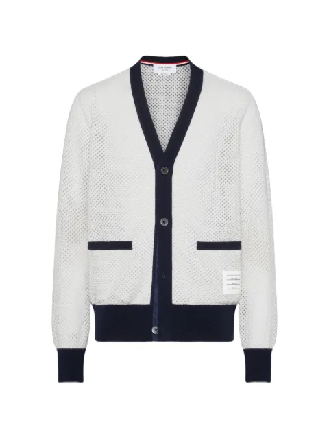Thom Browne mesh cashmere cardigan