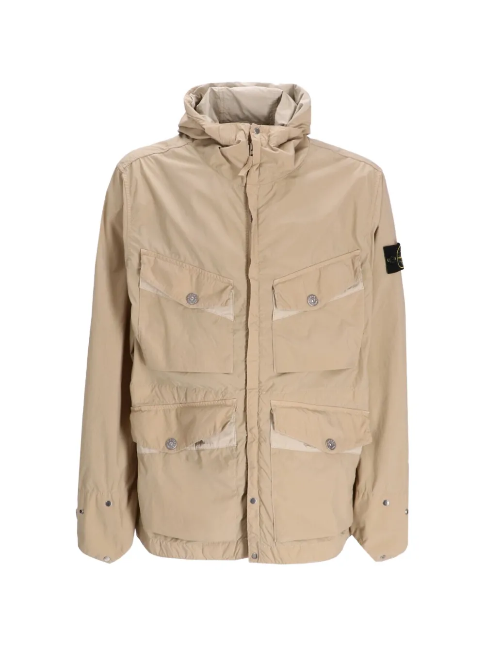 Stone Island Kapuzenparka mit Klappentasche - Nude