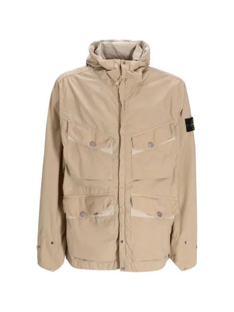 Stone Island flap-pocket hooded parka