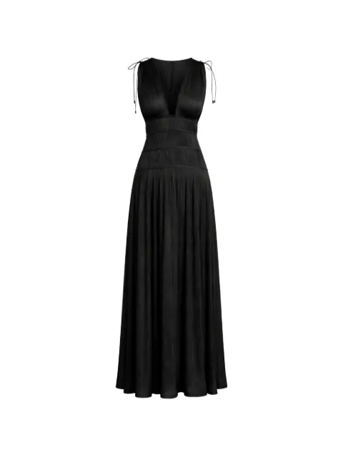 Ulla Johnson Tasneem V-neck pleated maxi dress