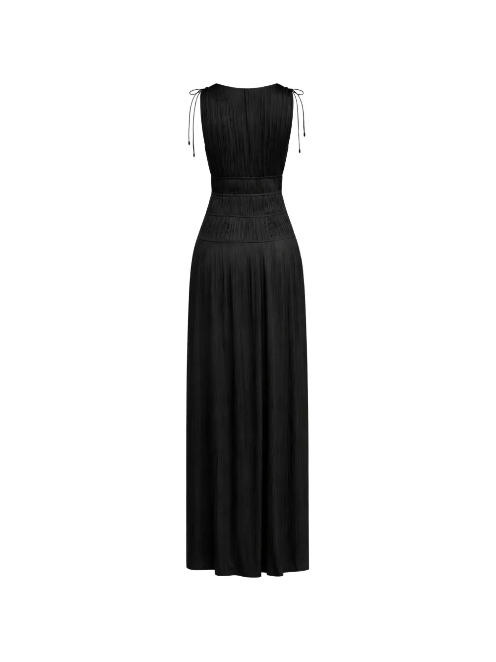 Tasneem V-Neck Pleated Maxi Dress