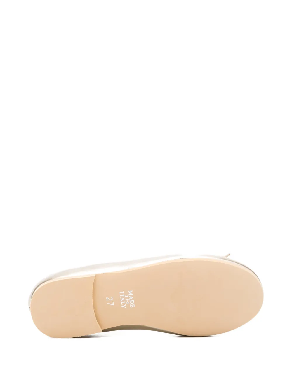 TWINSET Kids bow-detail strap ballerinas Zilver