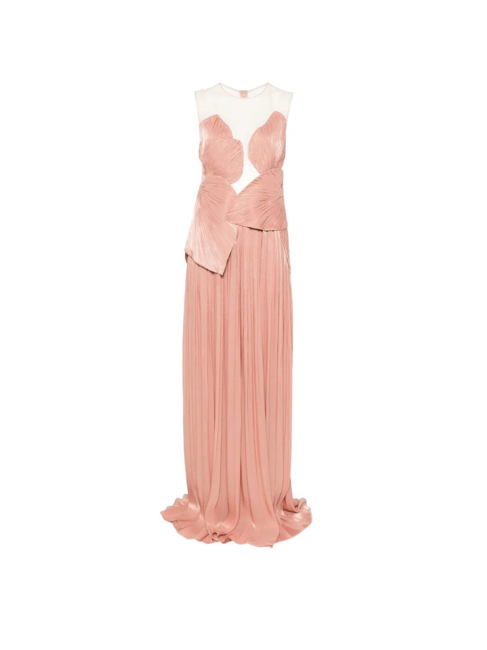 Costarellos Serenne pleated gown - Rosa
