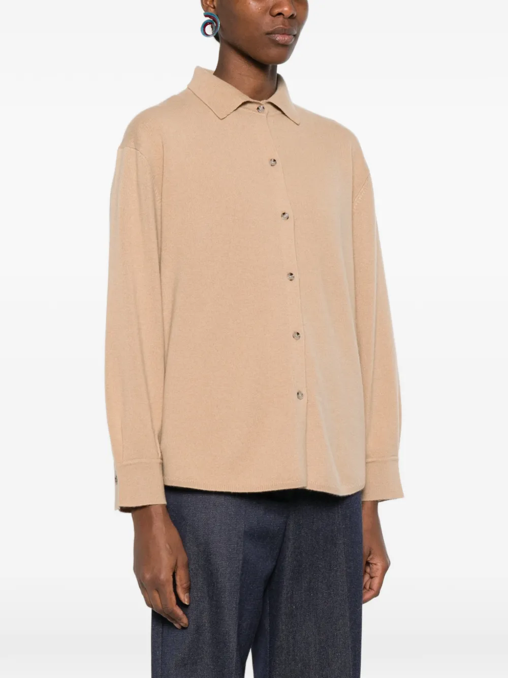 Allude Vest met knopen Beige