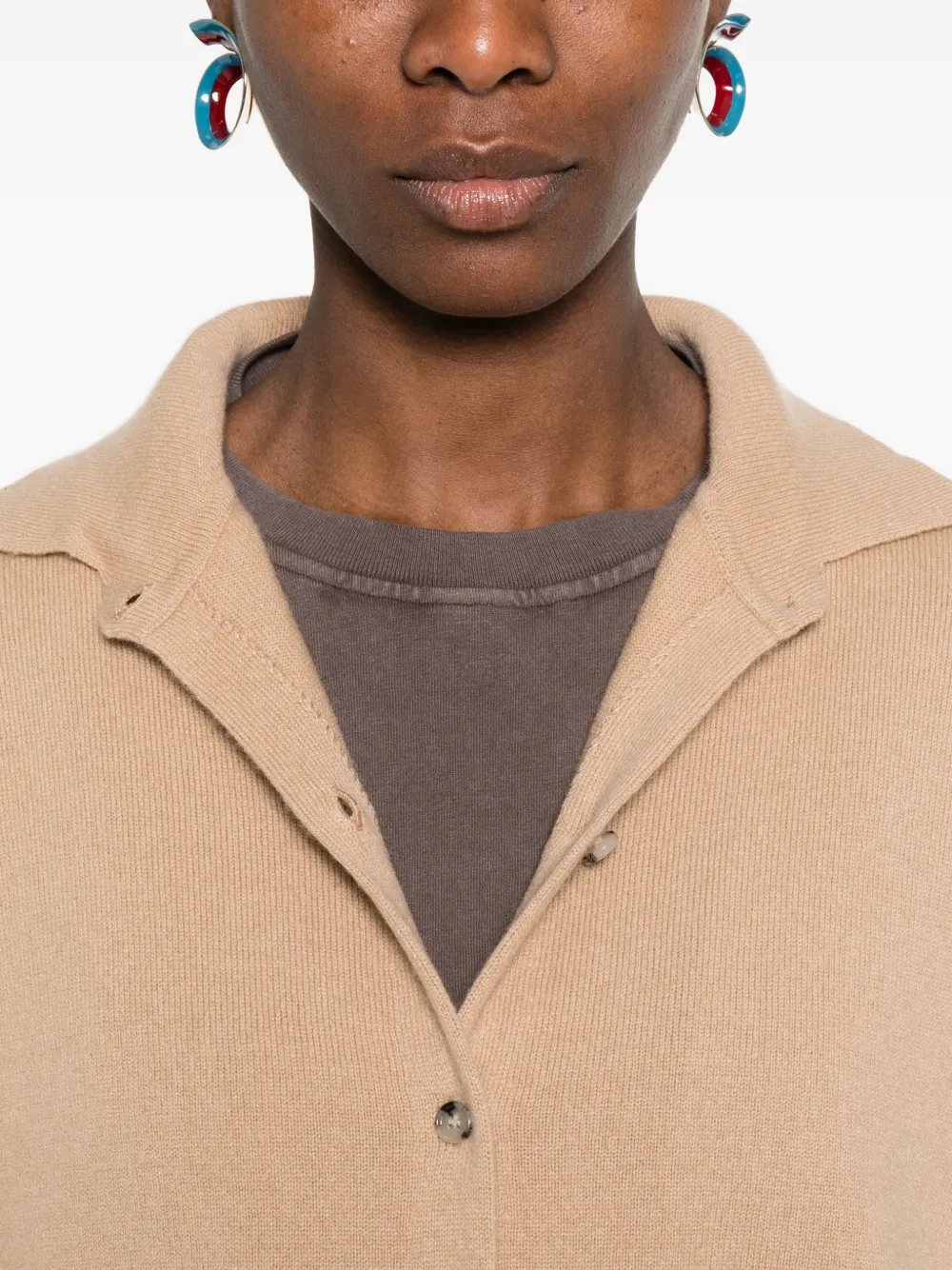 Allude Vest met knopen Beige