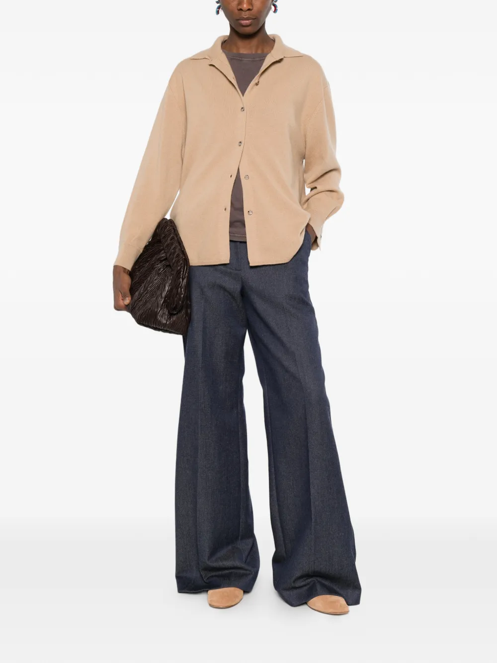 Allude Vest met knopen Beige