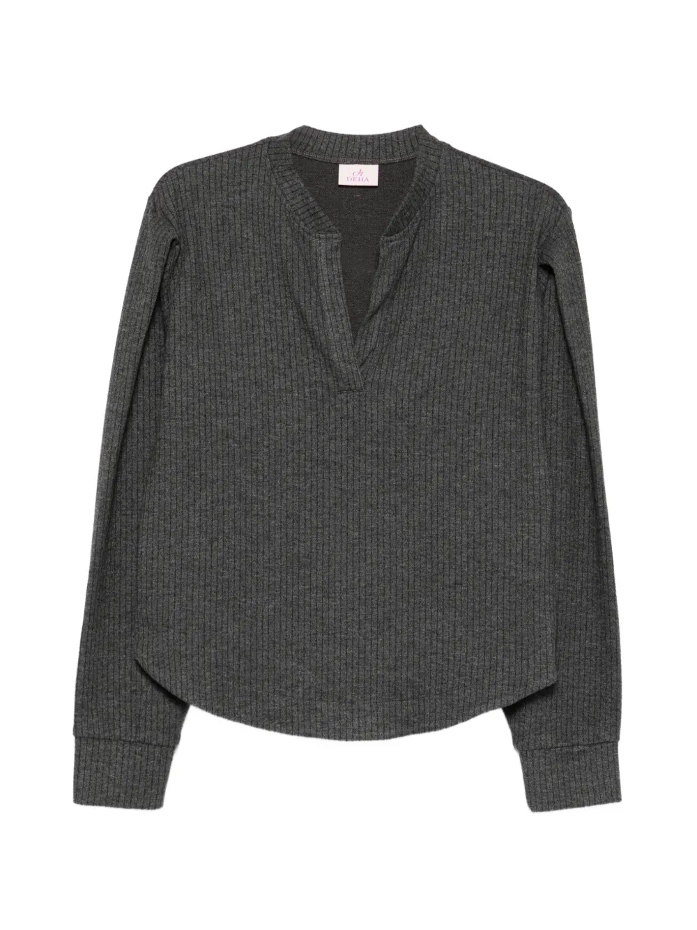 DEHA V-neck long-sleeved top - Grigio