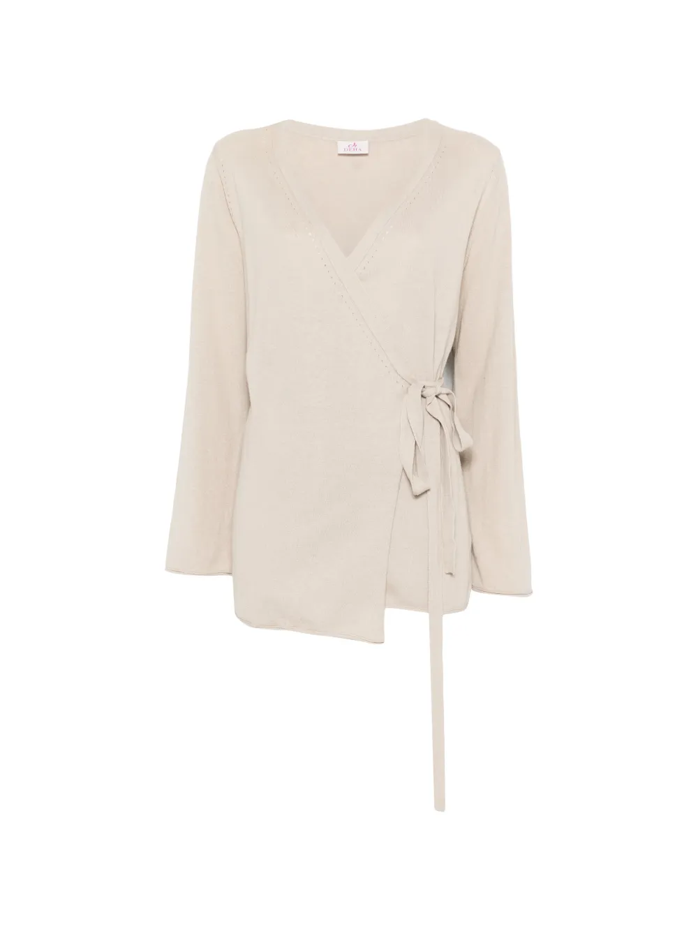 DEHA wrap V-neck top - Toni neutri