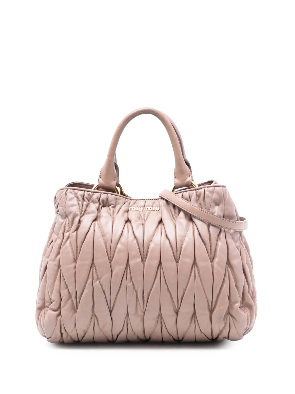 Miu Miu Pre-Owned 2010 Matelasse Nappa satchel - Marrone