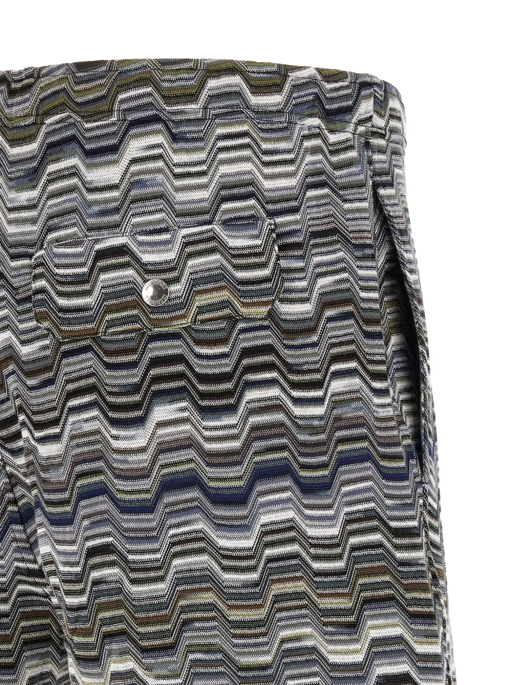 Missoni Gebreide bermuda shorts met zigzagpatroon Wit