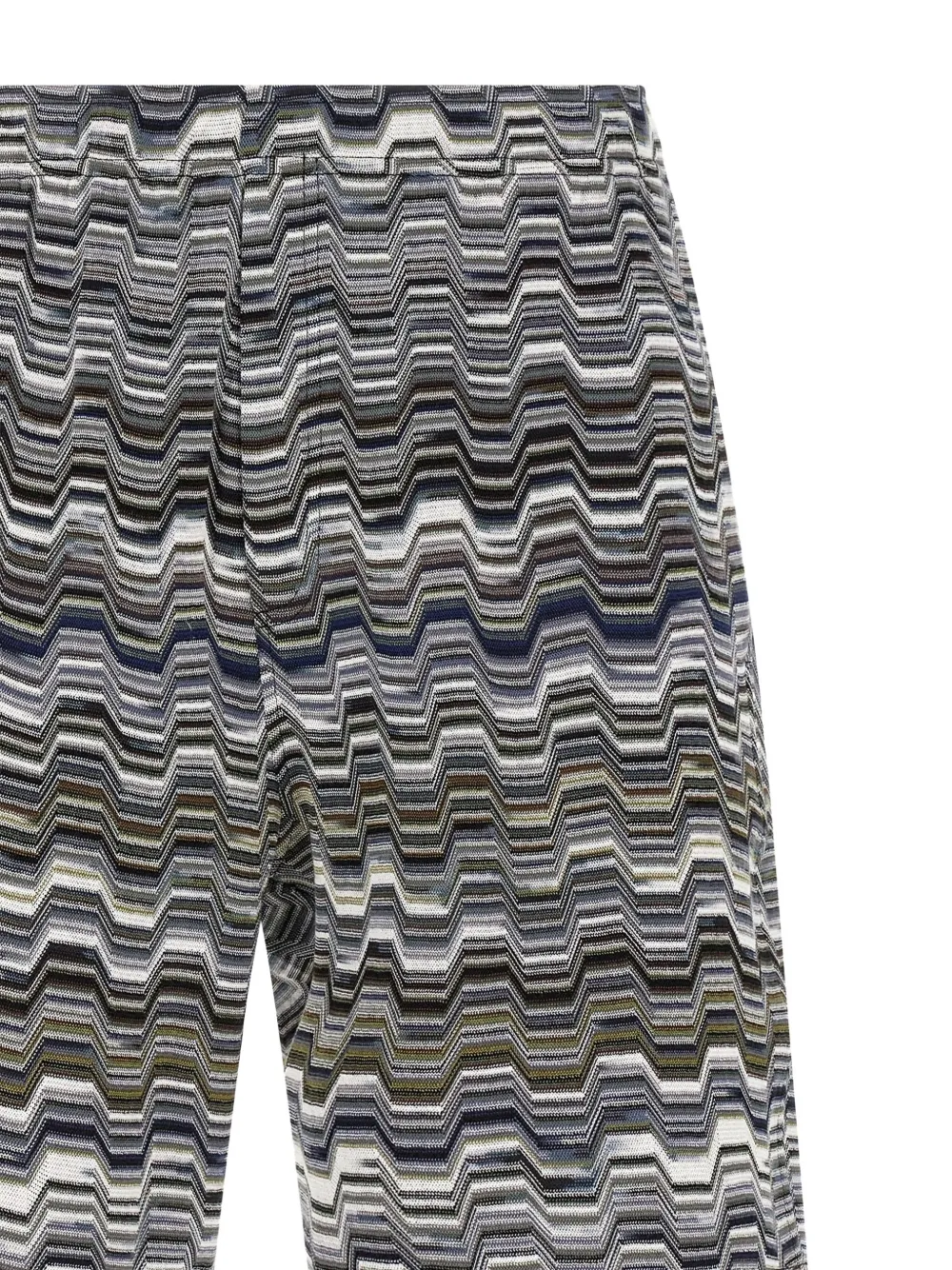 Missoni Gebreide bermuda shorts met zigzagpatroon Wit