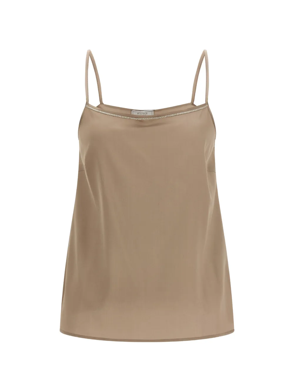 Peserico square-neckline top - Toni neutri
