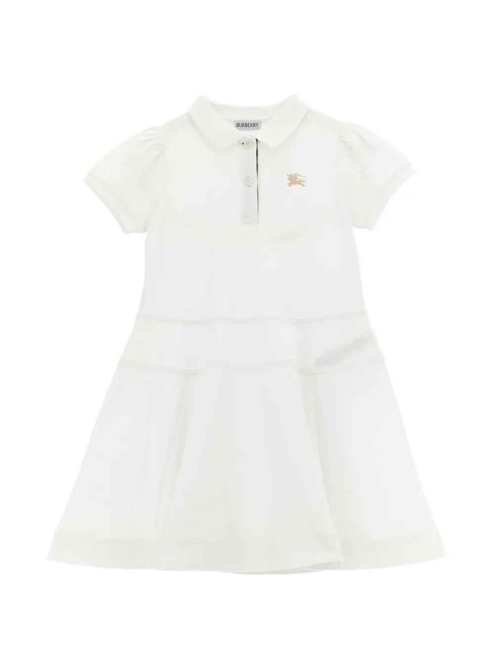 Burberry Kids Astrid polo-collar dress - Bianco